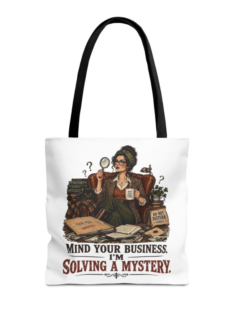 Mind Your Business Mystery Tote Bag – 16" x 16" – NWT